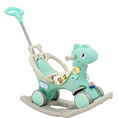 China Ride On Roller Coaster OEM/ODM Silent Children Toy Rocking Horse Wholesale With Light Music Wheel Outdoor Rocking Horse Doll For Children for sale