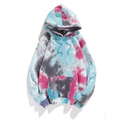 China Anti-wrinkle Cheap Wholesale Plus Size Unisex Tied Dye Hoodies Sports Knitted Hoodie for sale