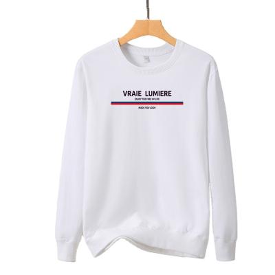 China Anti-wrinkle Factory Direct Price Cuastom Unisex Casual Vintage Crew Neck White Luxury Sweatshirt for sale