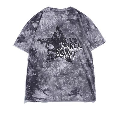 China Anti-wrinkle Custom Logo Short Sleeve Tye Dye Oversized Tshirts Women Tie Dye 240Gsm T-Shirt for sale