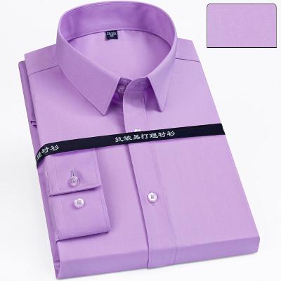 China Anti-pilling High Quality Bamboo Fiber Shirt Custom Printing Embroidered Work Business Long Sleeve Shirts for sale