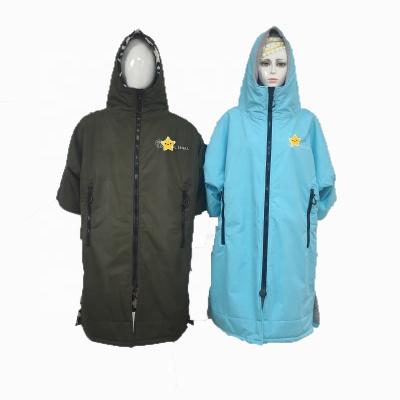 China High Quality Oversized Dry Beach Surf Jacket Waterproof Windproof Long Dress Windproof Poachers Style Changing Surf Long Dress Short Sleeve for sale