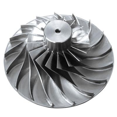 China Aluminum High Precision Customized 5 Axle Prototype Aluminum Wheel Auto Parts CNC Machining Impeller for sale