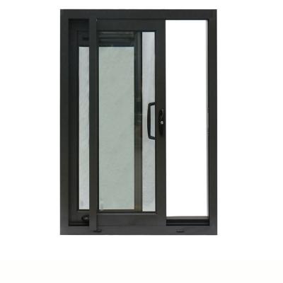 China 2019 new design slide tempered glass double powder cotaing aluminum sliding window for sale