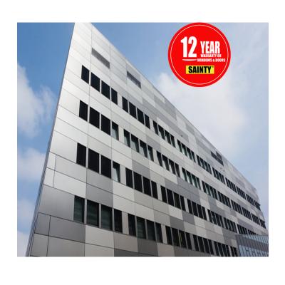 China Lightweight 15 Years Aluminum Cladding Factory Customized Construction Curtain Wall Facade for sale