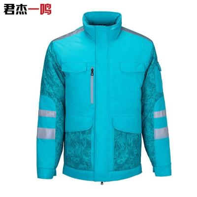 China Safety Workwear Construction Work Wear Winter Reflective Windproof Warm Reflective Workwear for sale