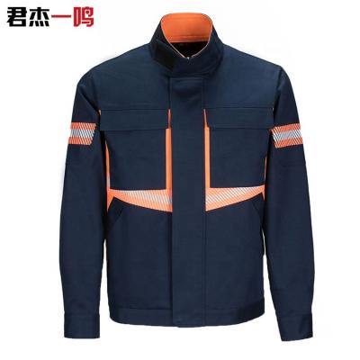 China Fashion contrast flame retardant anti-static spring and autumn long-sleeved flame retardant anti-static jumpsuits for sale