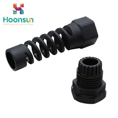 China Tensile Nylon Cable Gland Strain Relief Spiral Type With UL Flame Retardant for sale