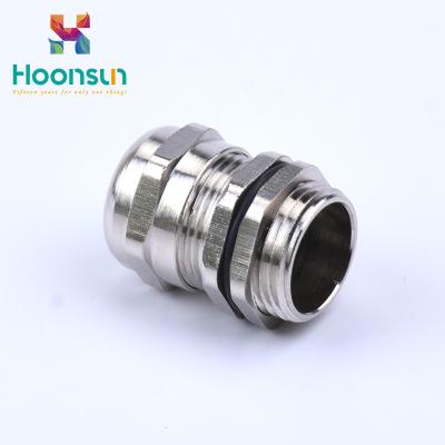 China Metal Metric Nickel Plated Brass Cable Gland , M8 - M120 Spiral Cable Gland for sale