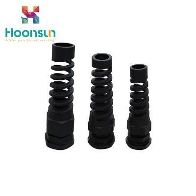 China Tensile Nylon Cable Gland Strain Relief Spiral Type Metric Cable Gland M Thread for sale