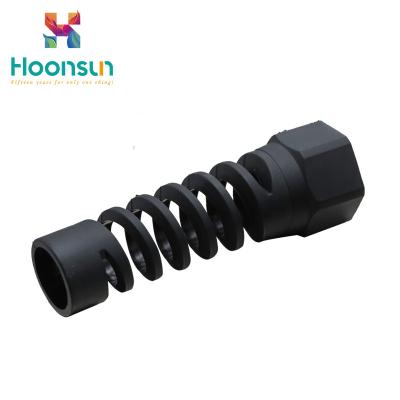 China Hermetic Seal Dustproof Nylon Flexible Cable Gland Spiral Type for sale