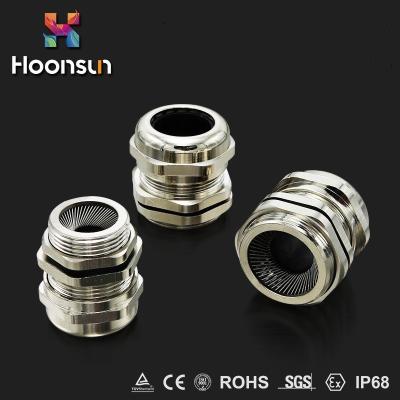 China Glândula de cabo de bronze folheado a níquel 18MM-25mm do metal da compatibilidade eletrónica da fábrica para a proteção do cabo à venda