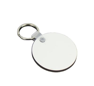 China MDF Wood Sublimation Round Shape K01 Printable Mute Key Chain For Promotion / Gifts for sale