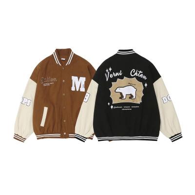 China Wholesale Viable Fashion Women Men Women Patchwork Bomber Baseball Jacket for sale