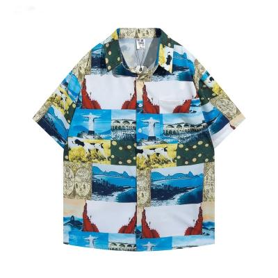 China Short Sleeve Lapel Collar Beach Vacation Clothing Summer Anti-pilling Shirts NEW Attractive Hawaiian Shirts Men for sale