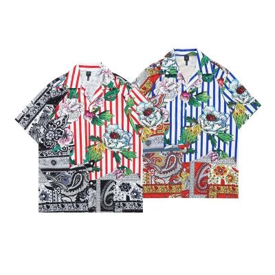 China Custom Stylish Floral Print Anti-pilling Beach Wear Shirts For Men for sale