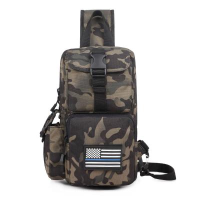 China Waterproof Casual Portable Chest Bag Multi-Function Camouflage Cross-Body Men's Sling Bag Custom for sale