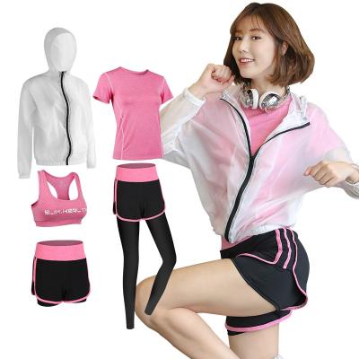 China Wholesale Breathable Winter Slim Fit Five Piece Gym Suit Fitness Women Indoor Tracksuits For Sports for sale