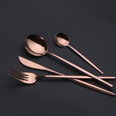 China Modern Viable Kallete Slim Handle Stainless Steel Stelel Dining Flatware Set Restaurant Hotel Tableware High Quality 4pcs Flatware Set for sale