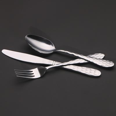 China Kallete Style Stainless Steel Cutlery Set Hotel Restaurant Modern Luxury Silver Flat Dinnerware European Style 4pcs for sale