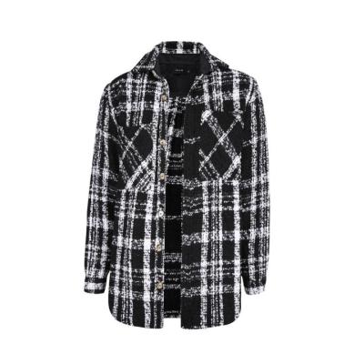 China Wholesale Custom White Vintage Plaid Classic Black Breathable Men's Long Sleeve Casual Shirt Jackets Coats Jackets Coats for sale