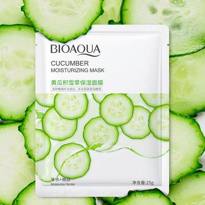 China Moisturizer OEM ODM Private Label Bioaqua Cucumber Moisturizing Soft Face Whitening Facial Mask for sale