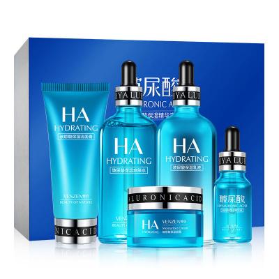 China Hot Sales OEM Private Label VENZEN Hyaluronic Acid Acne Treatment Nourishing Moisturizing Skin Care Set for sale