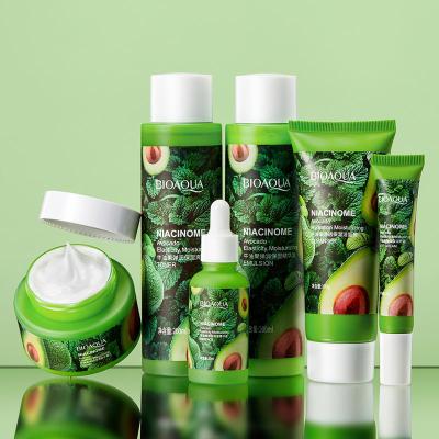 China BIOAQUA Anti Aging Hot Beauty Anti Aging ODM Sales Avocado Face Whitening Natural Skin Care Sets for sale