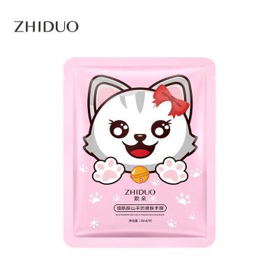 China Moisturizer OEM ODM ZHIDUO Private Label Niacinamide Goat Milk Gel Collagen Peel Peeling Exfoliating Hand Mask for sale