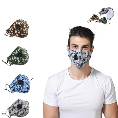 China Washable Dust Prevention Anti Fog Ant Dust Camouflage Face Cover With Valve for sale