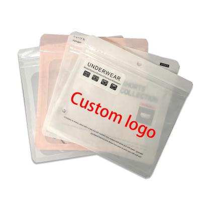 China Custom Logo Design PE Zip Lock Recyclable Matte Plastic Flat Pack Bag Recyclable PET Airtight Bags for sale