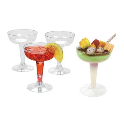 China Single Wall 120ml - 170ml Party Supply Clear Wine Cocktail Champagne Flute PS Goblet Cup Red Hard Plastic Glass for sale