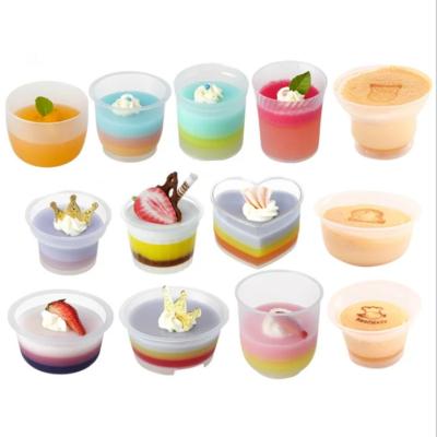 China 90ml-500ml PP Pudding Jelly Yogurt Ice Cream Dessert Mousse Tiramisu Single Wall Disposable Heat Resistant Baking Plastic Cup With Lid for sale