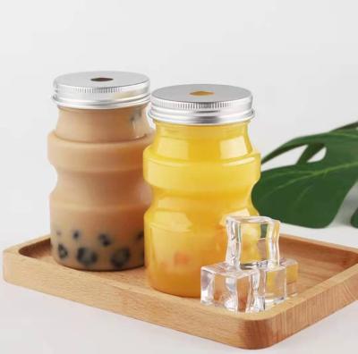 China Milktea Juice Beverage Water Cold Drinks PET Jar Cups Plastic Bottles 350ml 500ml 700ml Beverage Yogurt Bubble 12oz 16oz 22oz for sale