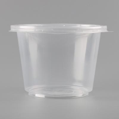 China 1000ml 32oz single wall clear pp bowls disposable plastic food packaging container with lids for sale