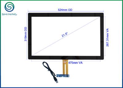 China 21.5“ 2mm het Voorcomité van de Glas Capacitieve Aanraking met USB-Interface voor POS Gegevensverwerkingssystemen Te koop