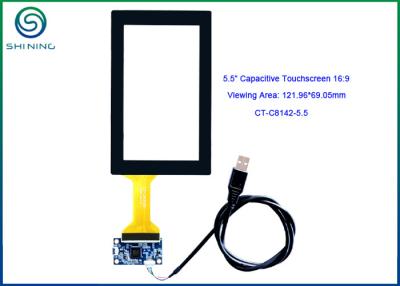 China USB-Interface Multi - raak Capacitief Touch screen voor Handbediend Aanrakingsapparaat 5,5“ Te koop