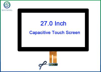 China 27 Inch PCAP Projected Capacitive Touch Panel Kit / PCT Sensor Bonded With Cover Glass for sale