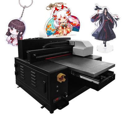 China Garment Shops A3 Print XP600 UV Printer 2 Heads UV Led Flatbed Printing Machine Metal and Nonmetal Printing With Varnish for sale