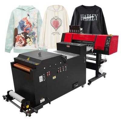 China Garment Shops Machine Custom Pet 60cm T-shirt Printing 2pcs I3200 Film Heat Transfer Heads DTF 60cm Printer For Hat Hoodie for sale