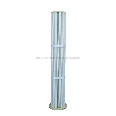 China Building Material Shops Corrosion Acid And Alkali High Temperature Resistant Coated Filter Cartridge For Industrial Dust Collection for sale