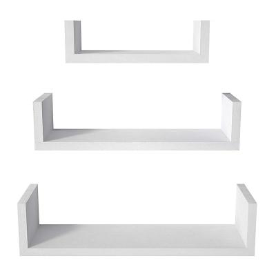 China Nordic Floating Shelf Wall Shelf (Height) Simple White Wooden Universal Wall Adjustable for sale