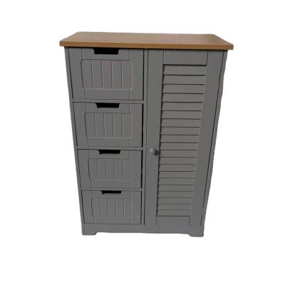 China Adjustable household (height) cabinet with four runs and one door, side cabinet for sale