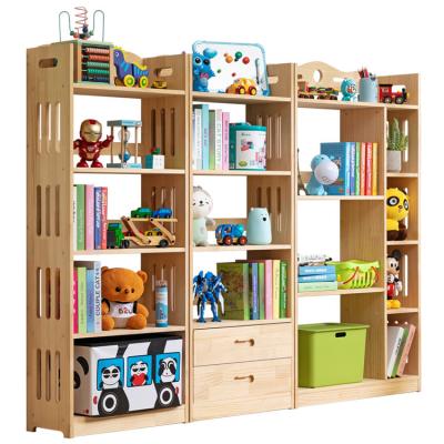 China Adjustable Solid Wood Environmental Protection Children's Shelf Formaldehyde Free Storage (Height) for sale