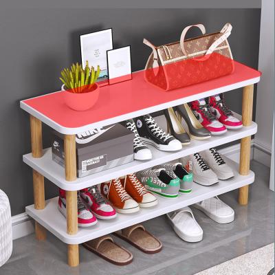 China Adjustable Multi-Layer Shoe Rack Single Door (Height) Set Cabinet Economic Household Shoe Cabinet Flower Indoor Reception Shelf for sale