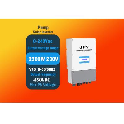 China Solarpumpen-Inverter 2.2kw MPPT VFD für einphasiges zu verkaufen