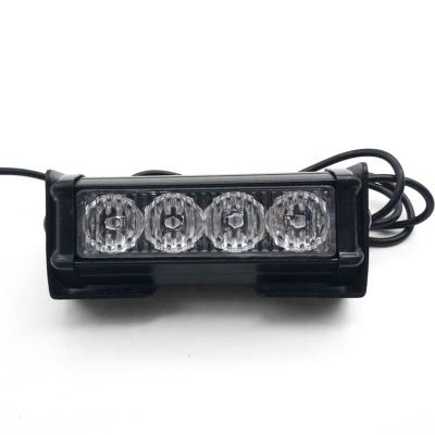 China 12V Aluminum 5 Inch Amber LED Vehicle Strobe White Directional Grill Light Red Blue Red Flashing Warning Light for sale