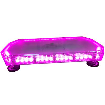 China 12V 24V 24 inch Magnetic Roof Light Bar Magnetic Top Violet Purple Color Warning Strobe Light Emergency LED Used Flashing Light Bar for sale