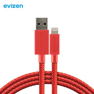 China 2.4A WamalxLink Lightning Cable C89 Connector Fast Charging USB2.0 1M Nylon Braid RTS MFi Fast Charging Cable for sale