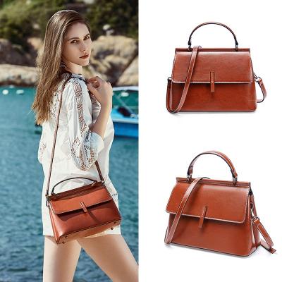 China With Handle FS5490 Custom Leather Women Handbags Women Ladies Tote Office Satchel Leather Handbag for sale